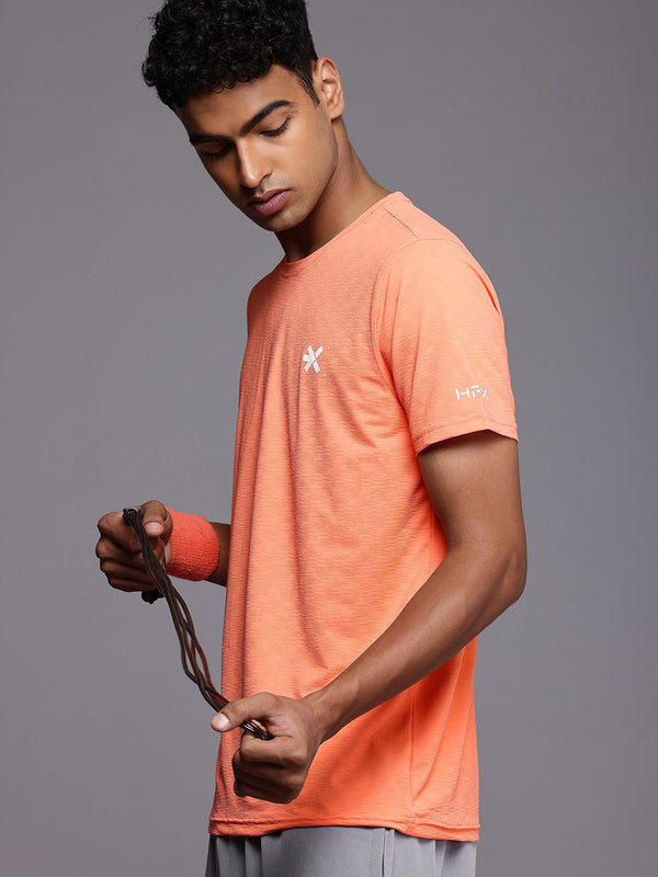HRX by Hrithik Roshan Sculptflex Self-Design Textured Training T-shirt