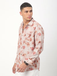 VASTRADO Men Classic Cutaway Collar Floral Printed Casual Shirt