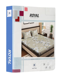 KLOTTHE Kapas Tulen 400 TC Cadar Katil King Double dengan 2 Sarung Bantal-98 x 89 inci