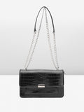 Lino Perros Snake Skin Textured Structured Shoulder Bag