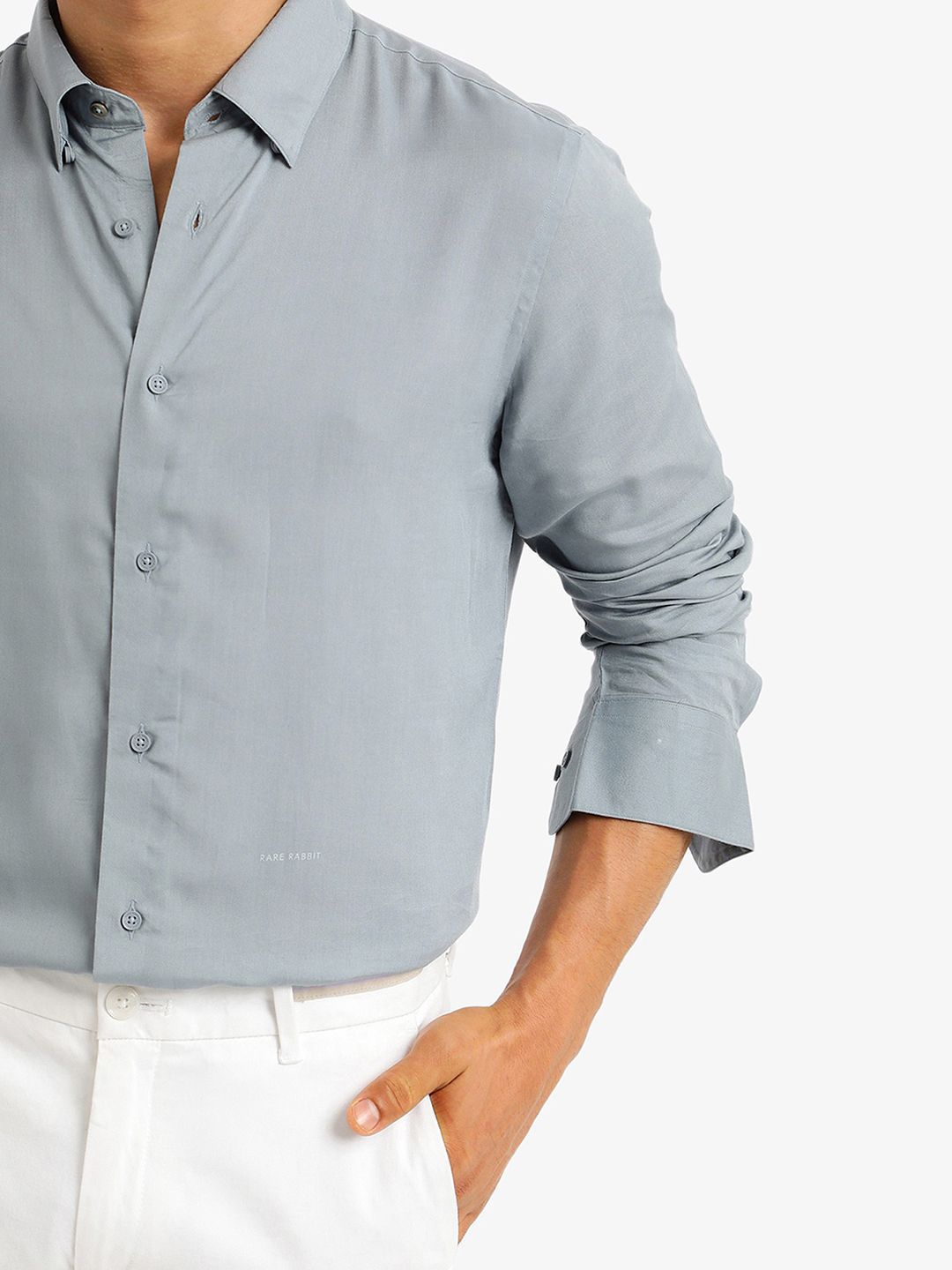 RARE RABBIT Men Comfort Opaque Formal Shirt