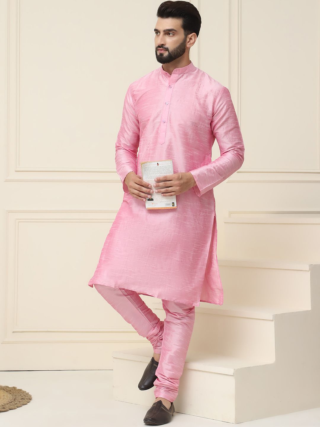 SOJANYA Straight Dupion Silk Kurta with Churidar