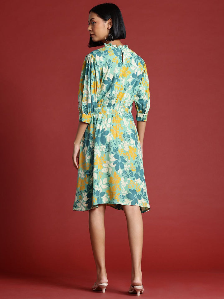 all about you Floral Print Fit & Flare Dress