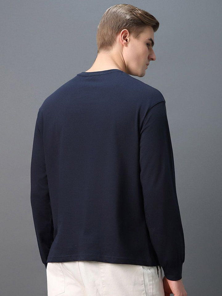 Bewakoof Men Typography Printed Round Neck Cotton Oversized T-shirt