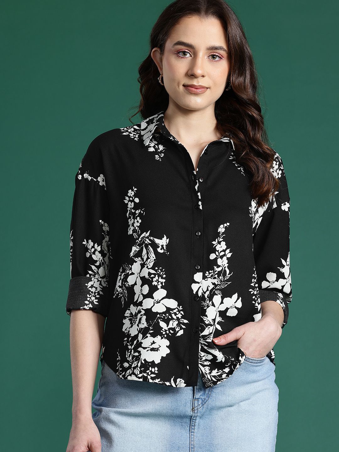 DressBerry Women Floral Printed Casual Shirt