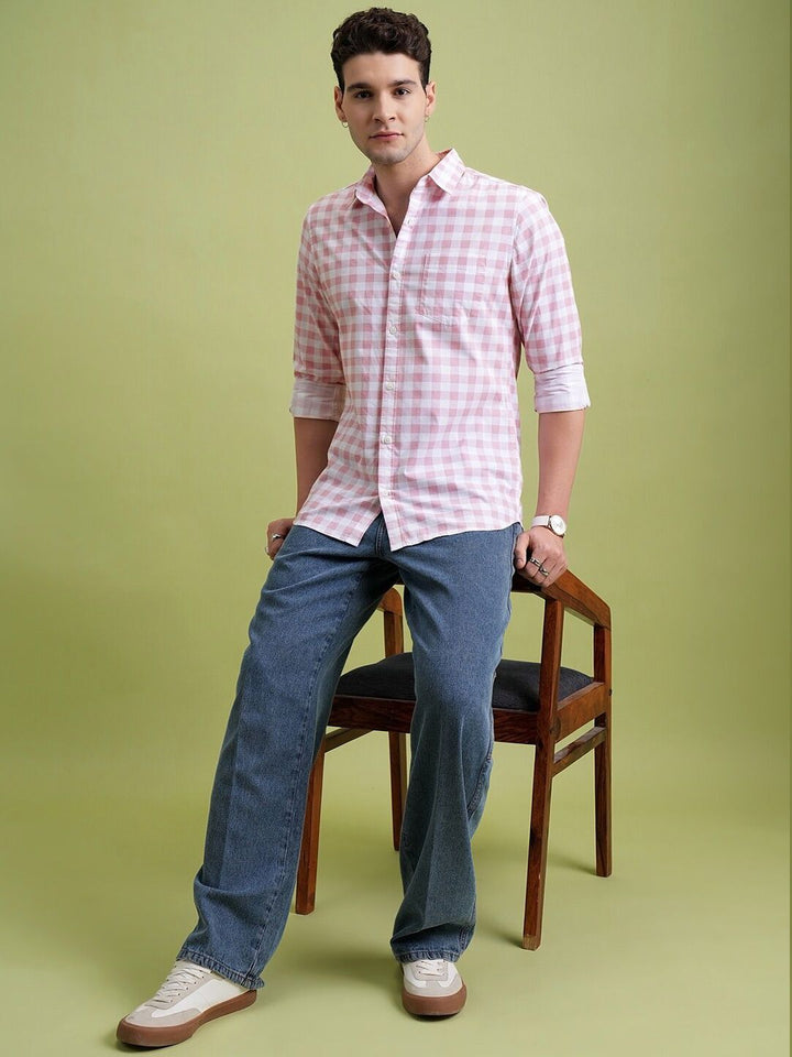 HIGHLANDER Checked Slim Fit Shirt