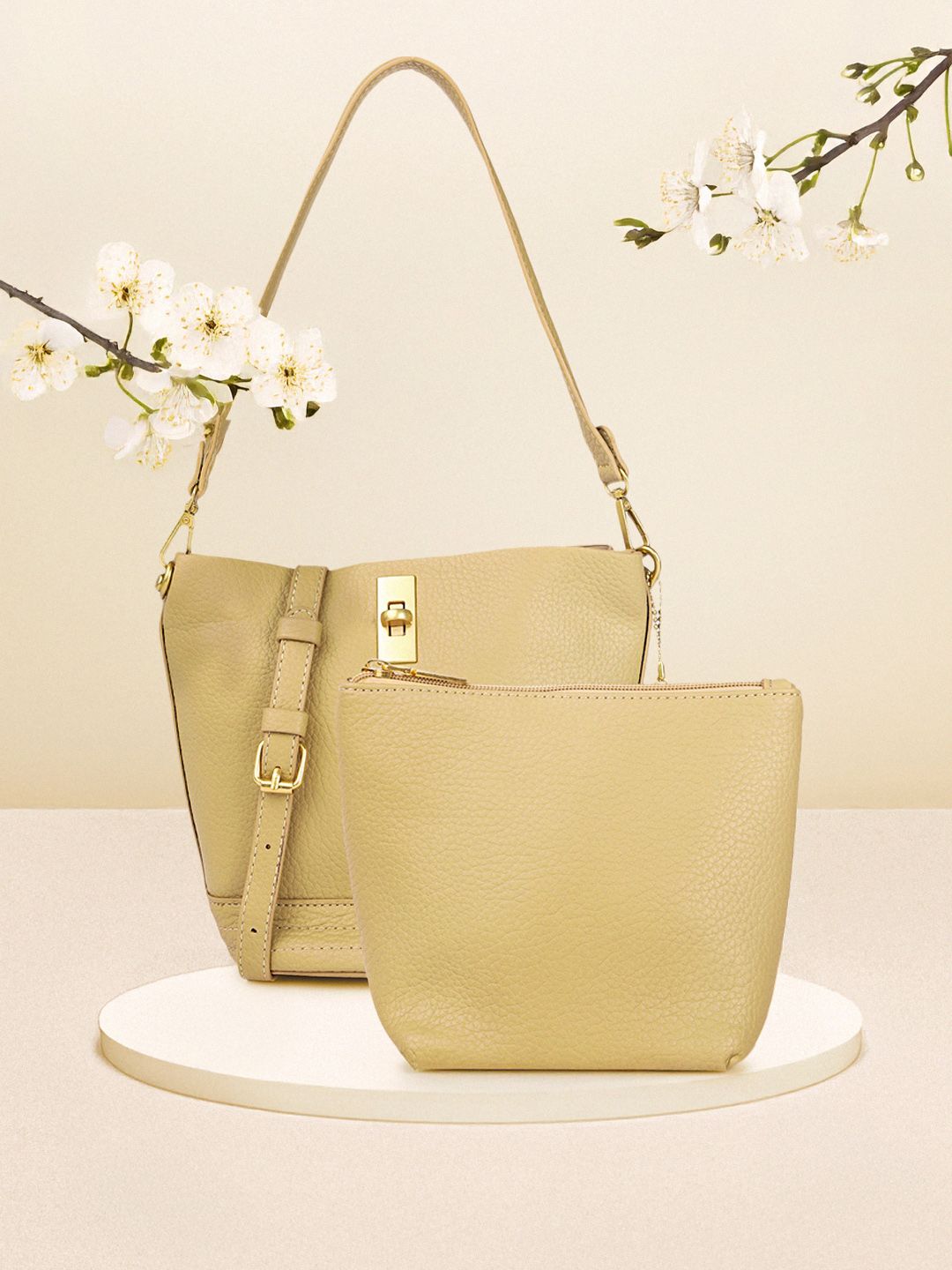 DressBerry Structured Shoulder Bag with Pouch