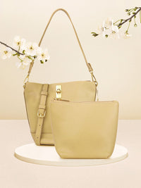 DressBerry Structured Shoulder Bag with Pouch