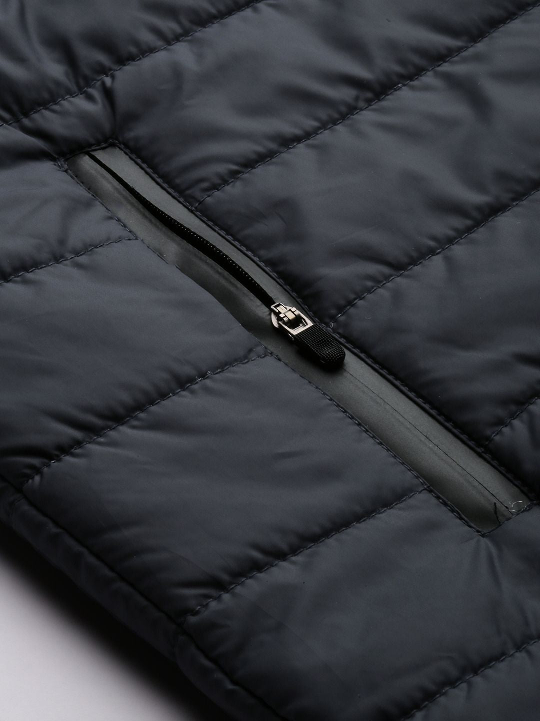 The Indian Garage Co Men Zip-Front Puffer Jacket with Zipper Pockets