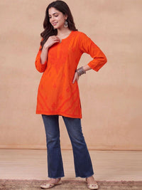 Rumah Wanita Chikankari Sulam Kurta Chikankari