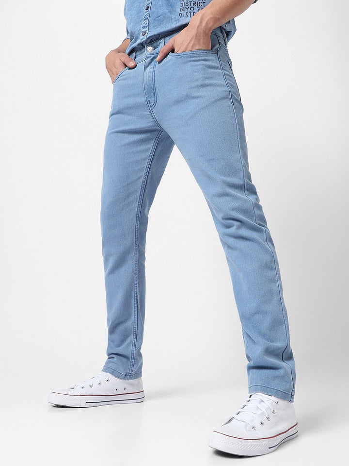 Urbano Fashion Men Blue Slim Fit Mid-Rise Clean Look Stretchable Jeans