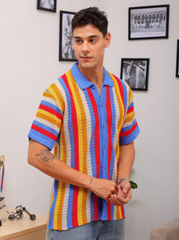 The Indian Garage Co Striped Spread Collar Relaxed Fit Shirt