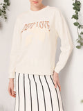 DressBerry Printed Cotton Terry Relaxed Fit Sweatshirt