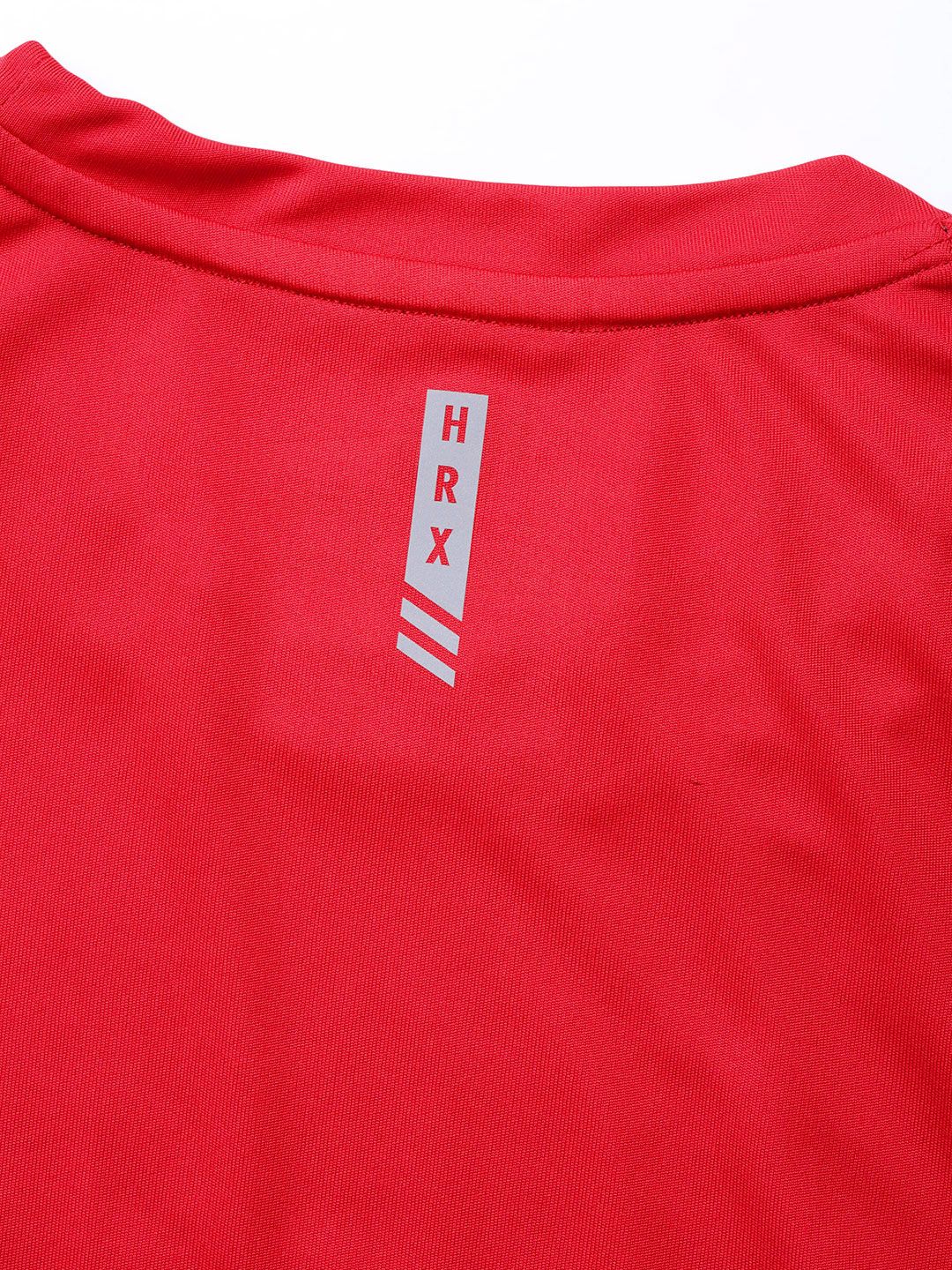 HRX By Hrithik Roshan Training Men Formula Red Rapid-Dry Brand Carrier Tshirts