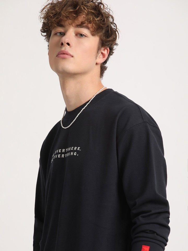 THE BEAR HOUSE Typography Printed Relaxed Fit Pullover