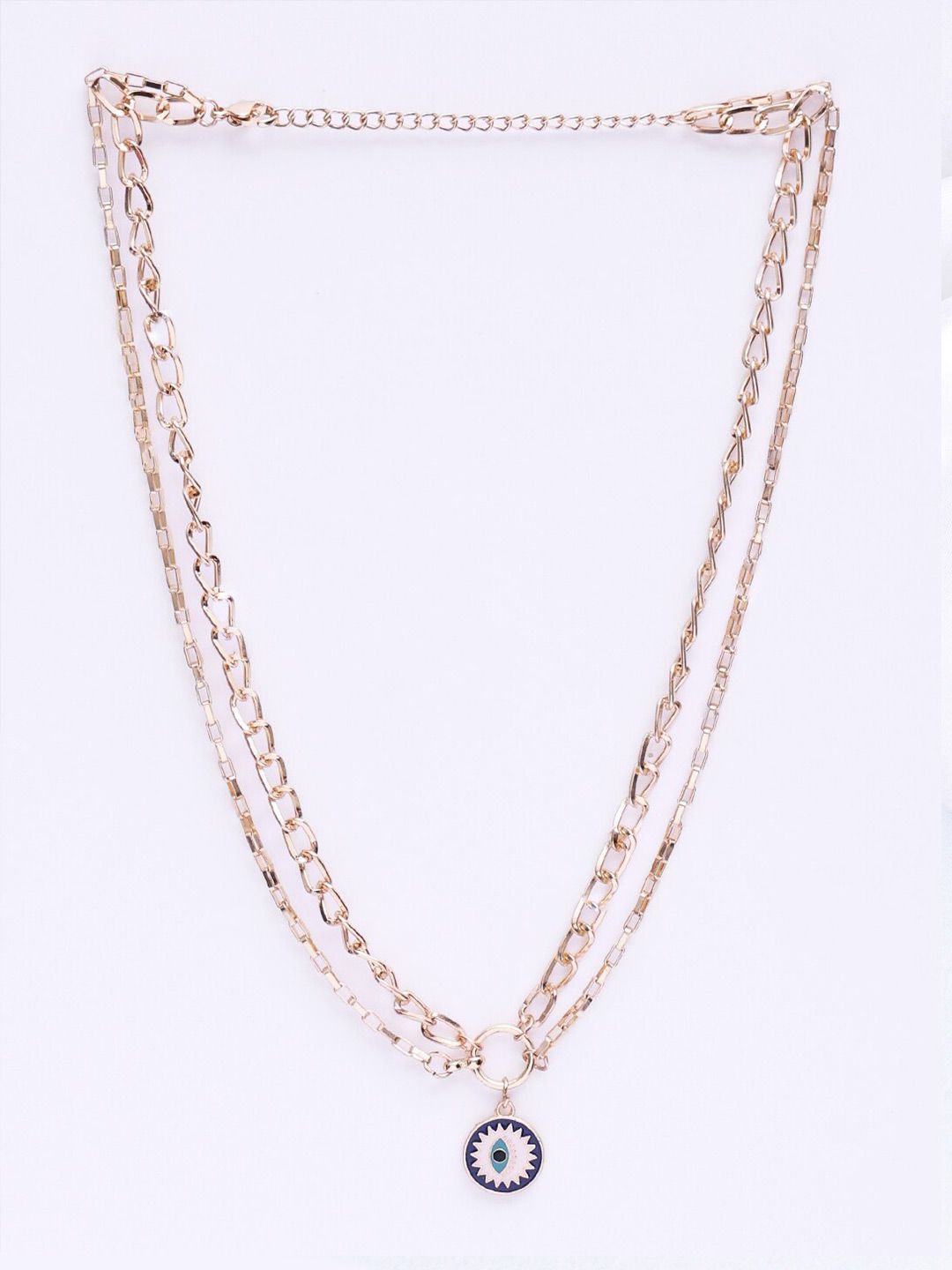 VOGUE PANASH Gold-Plated Evil Eye Layered Necklace and Chain