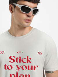 Bewakoof Men Typography Printed Round Neck Cotton T-shirt
