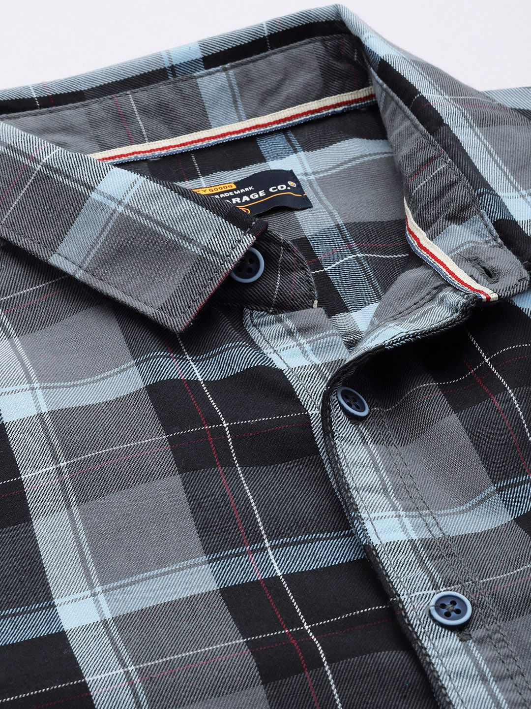 The Indian Garage Co Men Tartan Checked Casual Shirt