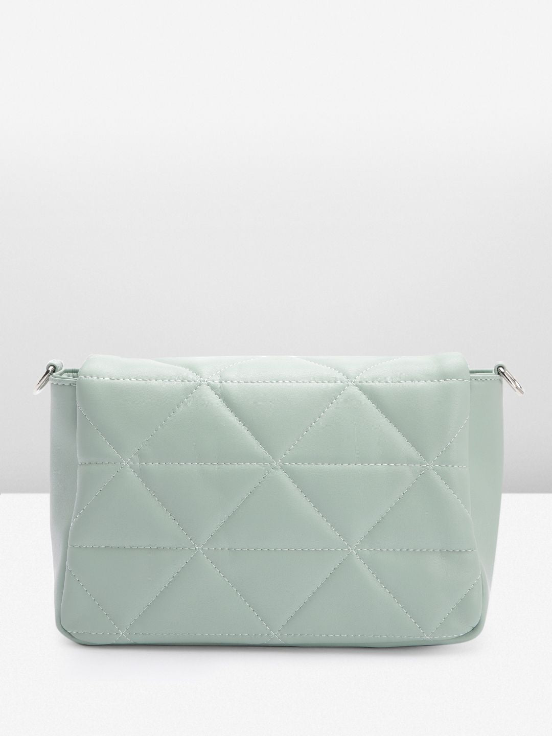 Lino Perros Geometric Textured Structured Sling Bag with Quilted Detail