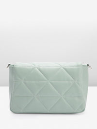 Lino Perros Geometric Textured Structured Sling Bag with Quilted Detail