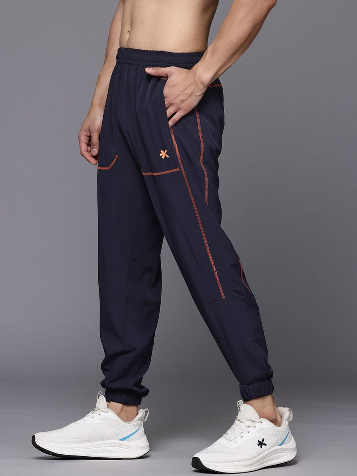 HRX by Hrithik Roshan Men Mid-Rise Training Joggers with Reflective Stripes