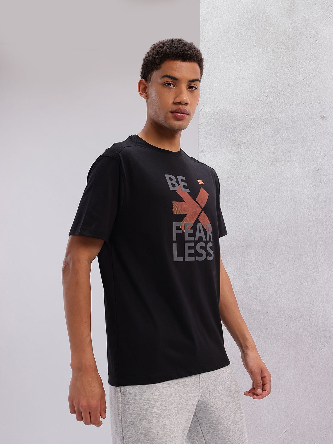 HRX by Hrithik Roshan Brand Logo & Typography Printed Training T-shirt