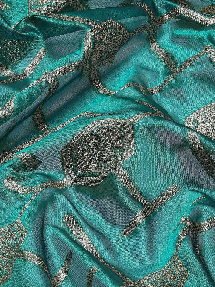 Saree mall Ethnic Motifs Organza Zari Banarasi Saree