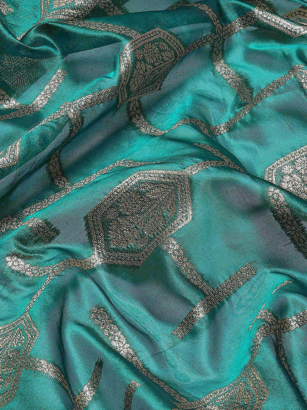 Saree mall Ethnic Motifs Organza Zari Banarasi Saree