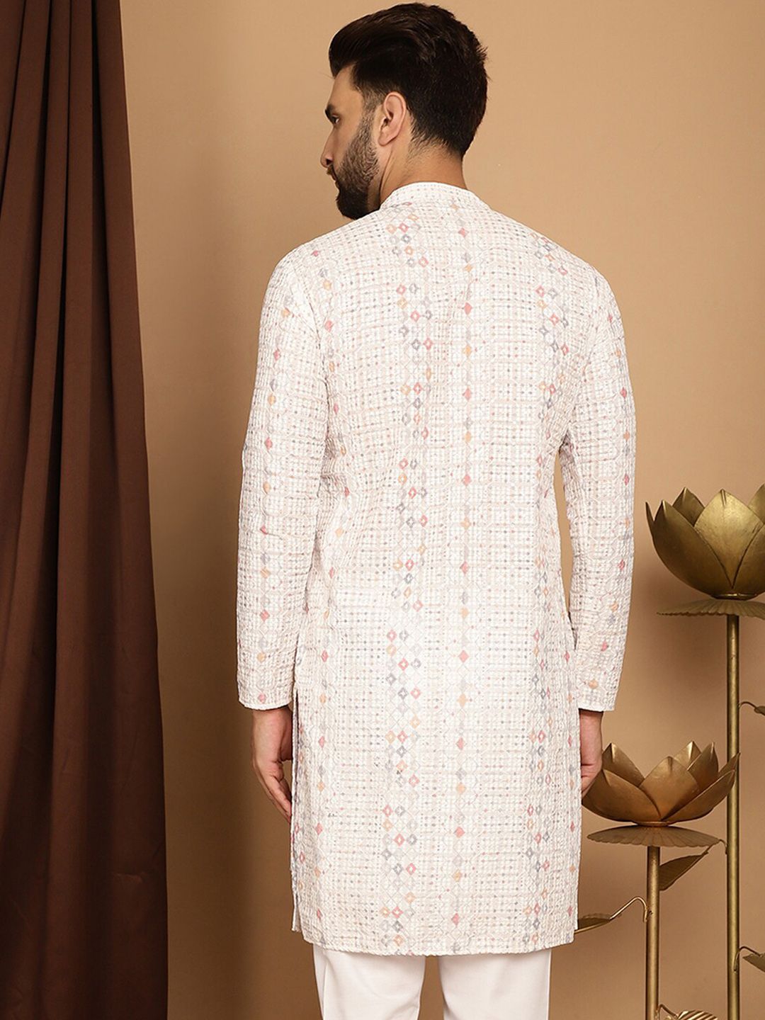 SOJANYA Kurta Katun Bersulam Motif Etnik Labuci