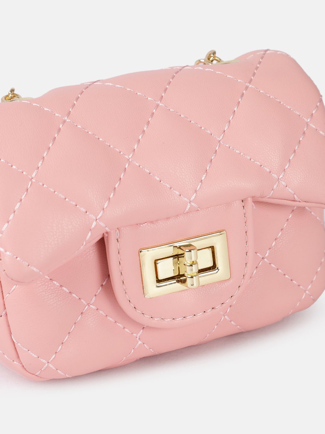 DressBerry Textured Miniature Sling Bag with Quilted