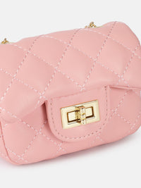 DressBerry Textured Miniature Sling Bag with Quilted