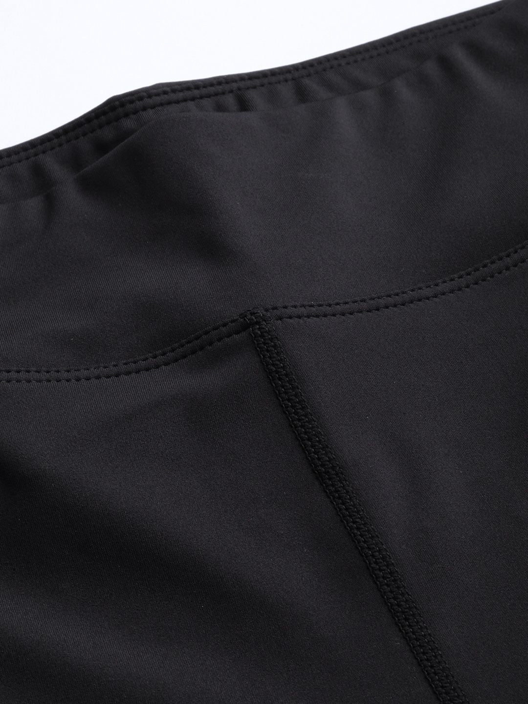 HRX By Hrithik Roshan Women Black Colourblock Skinny Rapid-Dry Anti-Static Training Tights