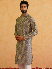 SOJANYA Ethnic Motifs Embroidered Thread Work Detailed Pure Cotton Kurta With Pyjamas