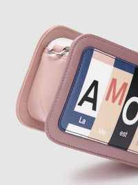 Berrylush Typography Printed Structured Sling Bag