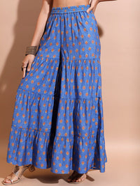 Vishudh Ethnic Motifs Printed Straight Kurti with Sharara With Dupatta