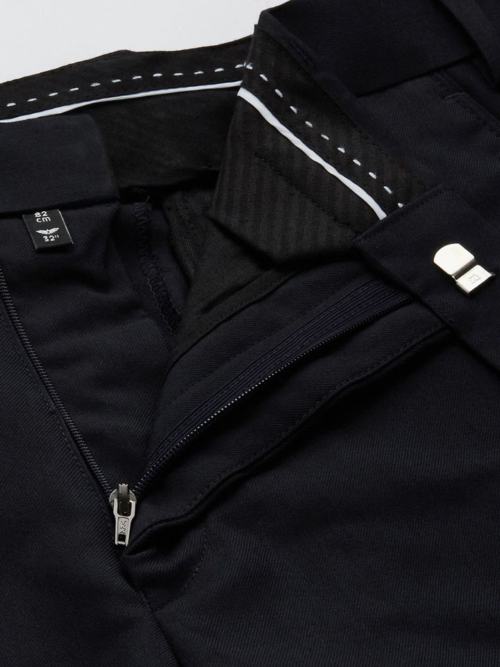 Park Avenue Men Navy Blue Trousers