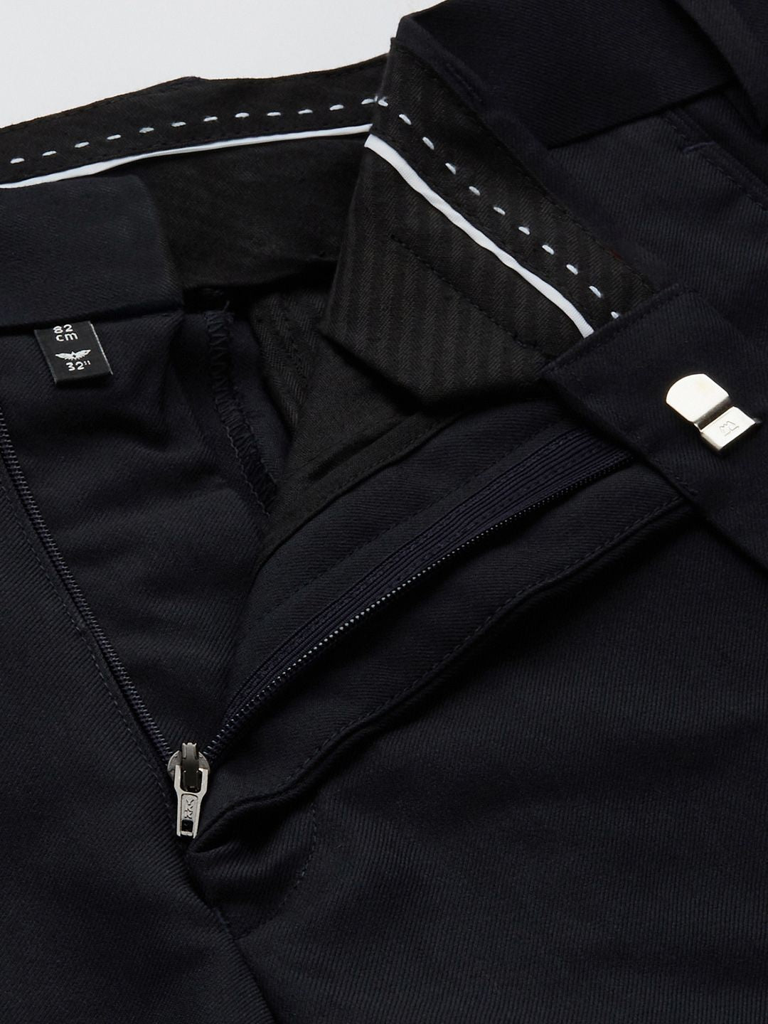 Park Avenue Men Navy Blue Trousers