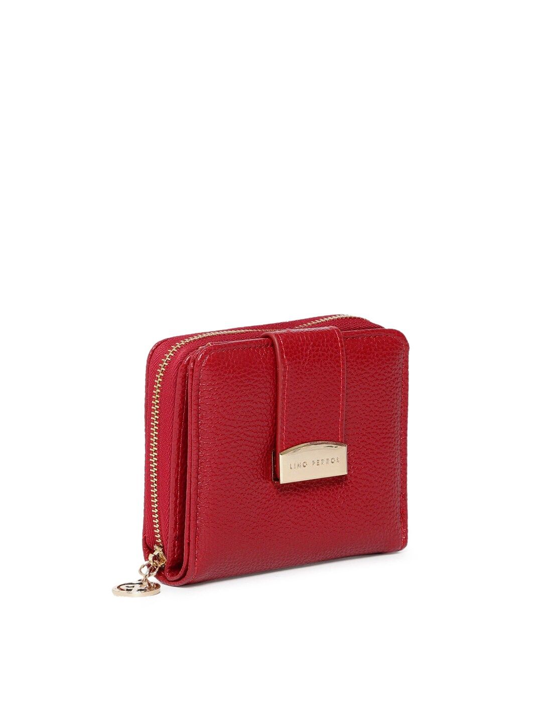 Lino Perros Women Red Textured Two Fold Wallet