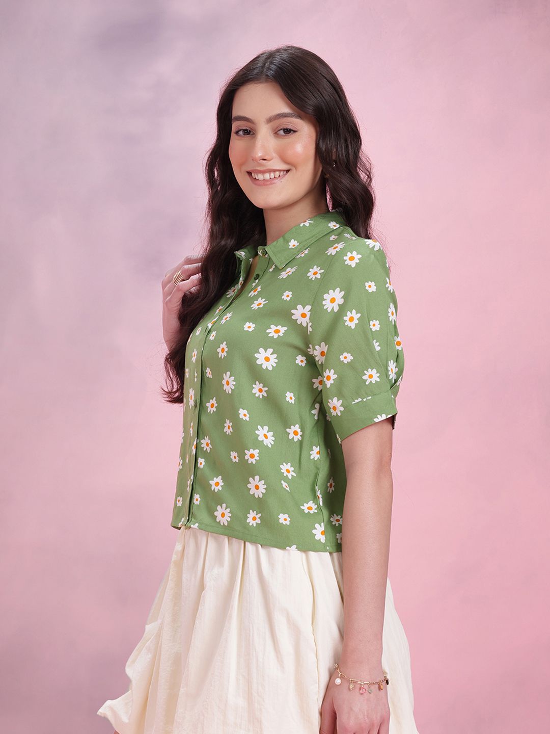 DressBerry Women Floral Printed Casual Shirt