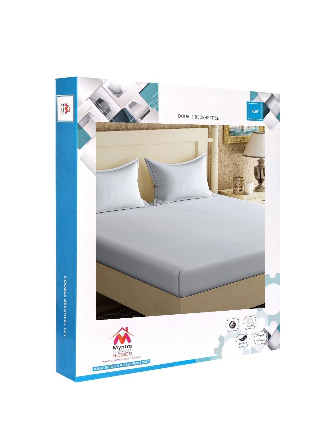 Myntra Elegant Homes Grey 300 TC Set Cadar Katil King 2.50 m x 2.25 m