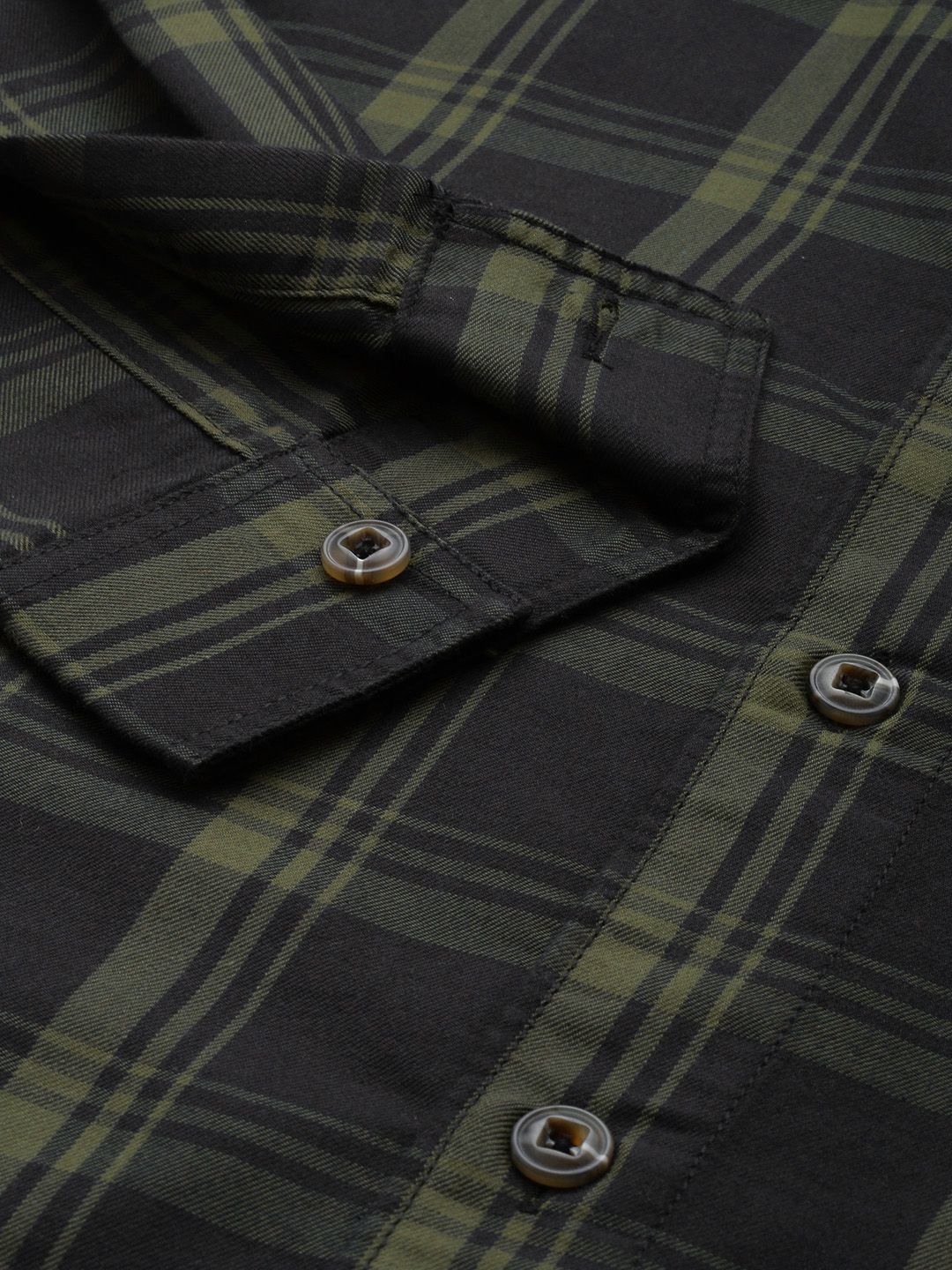The Indian Garage Co Men Checked Pure Cotton Casual Shirt