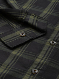 The Indian Garage Co Men Checked Pure Cotton Casual Shirt