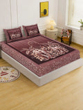 Myntra Elegant Homes Rust 400 TC King Bedsheet with 2 Pillow Covers