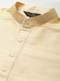 SOJANYA Men Kurta with Churidar & Woven Design Nehru Jacket