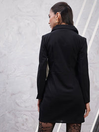 Athena Shirt Collar Long Sleeves Scuba Bow Detail Sheath Dress