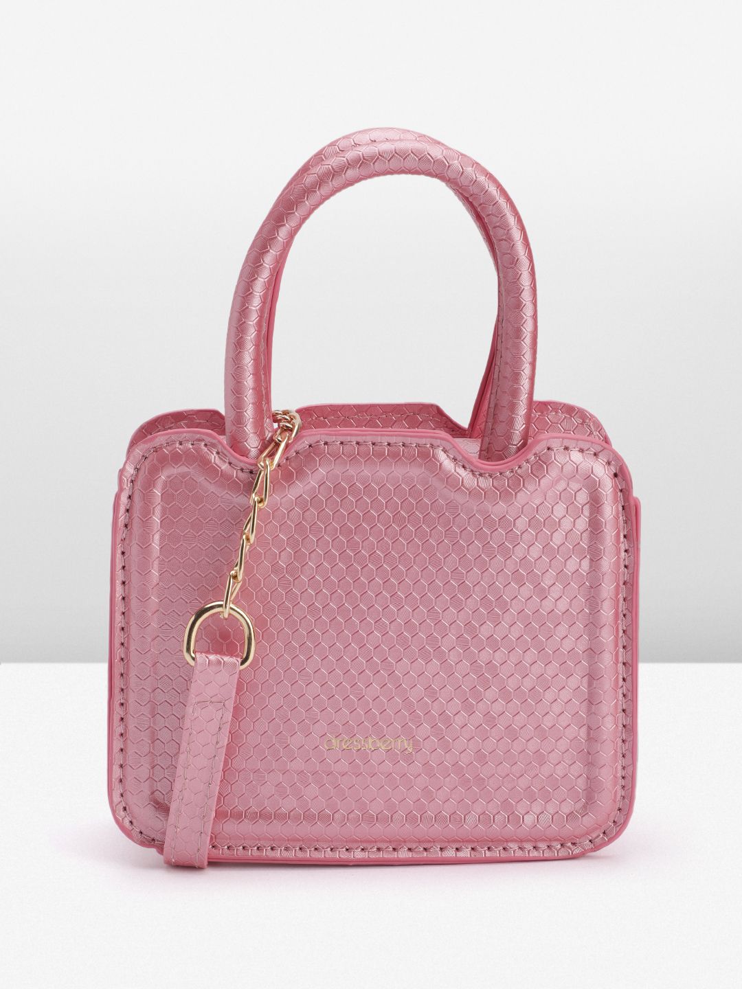 DressBerry Textured Structured Handheld Bag