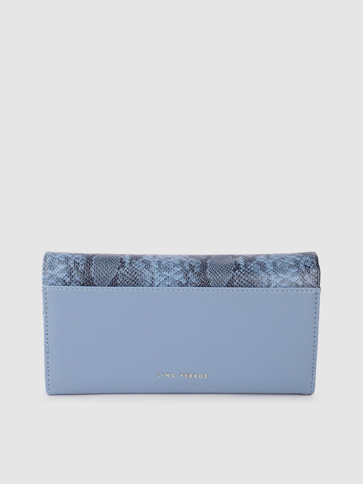 Lino Perros Women Snakeskin Print Three Fold Wallet