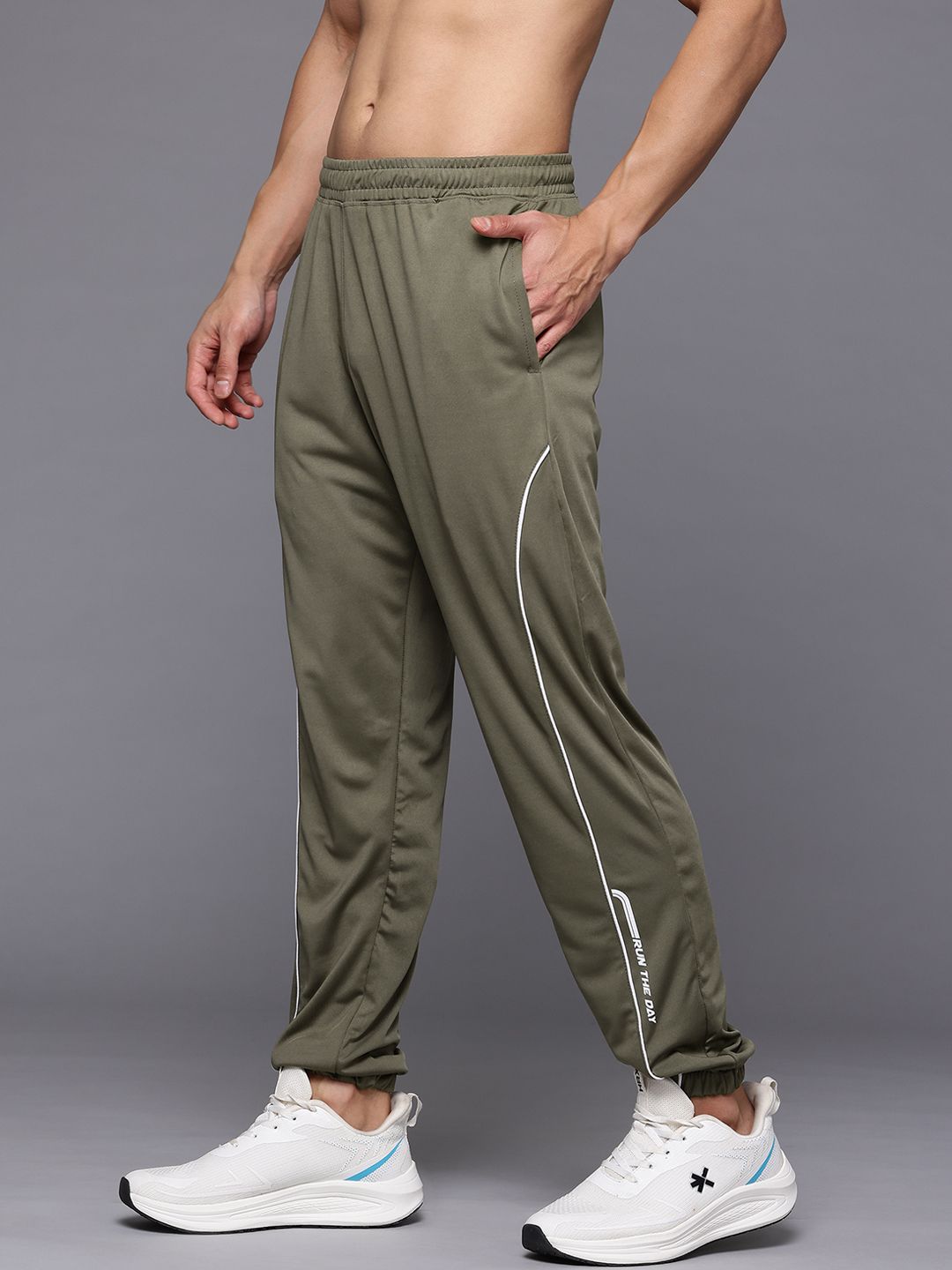 HRX by Hrithik Roshan Men Rapid Dry Side Striped Running Joggers