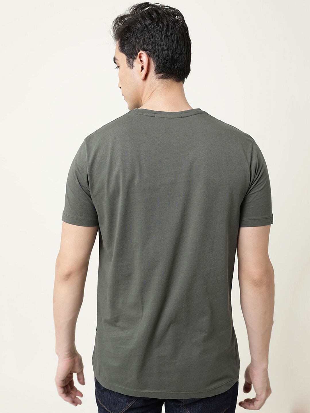 RARE RABBIT Men Rings-4 Slim Fit Solid Polo Collar T-Shirt
