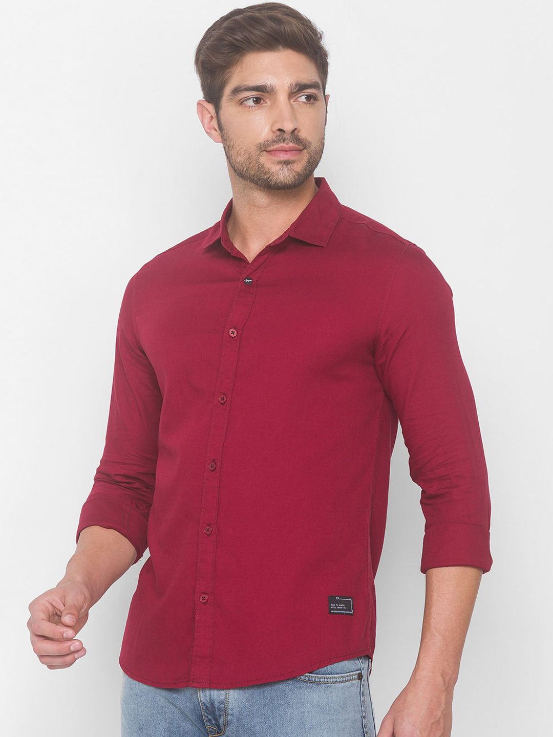 SPYKAR Men Red Casual Shirt